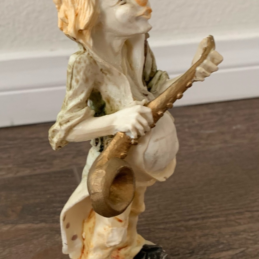 Vintage Pucci Arnart Hobo Clown 8' Figurine Statue playing Saxophone Horn 1980s